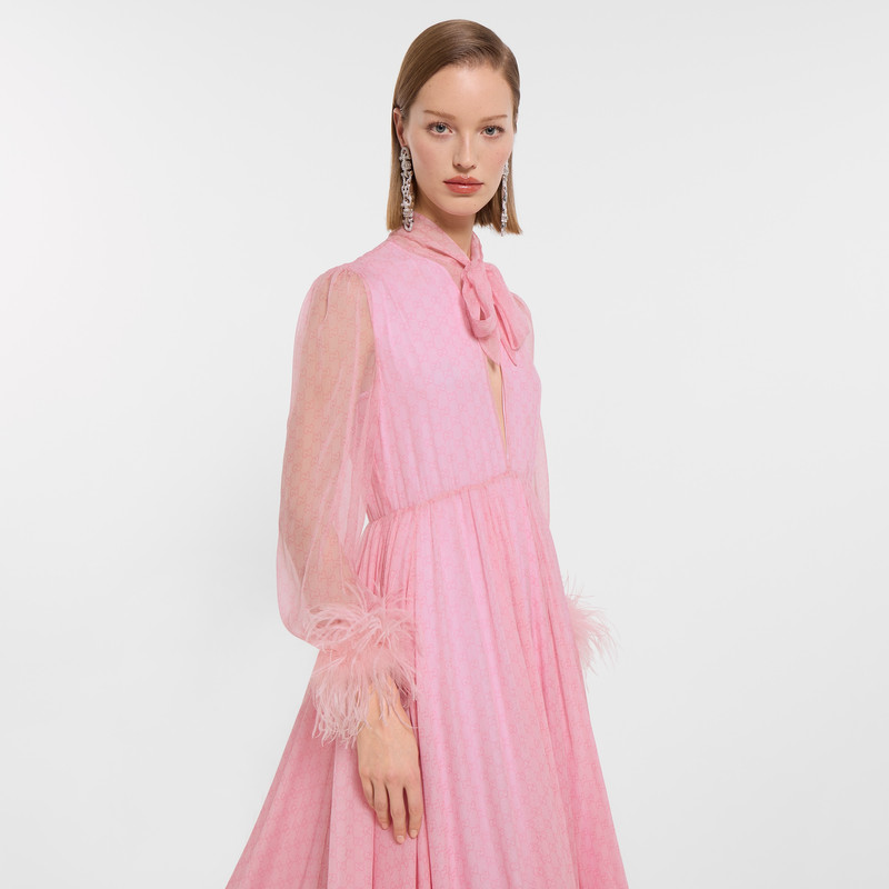 Printed silk chiffon dress 3
