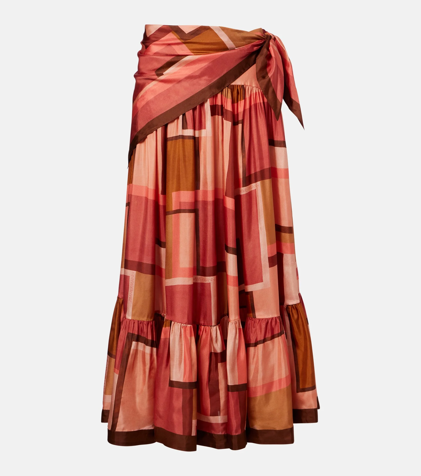 Como printed silk maxi skirt - 1