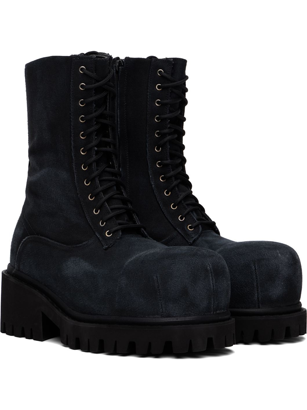 Black Stomper Boots - 4