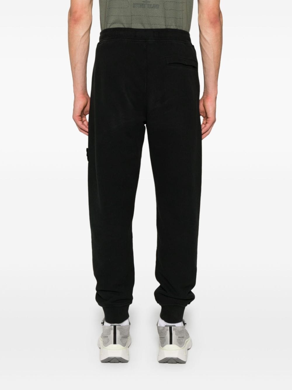 Compass-badge cotton track pants - 4