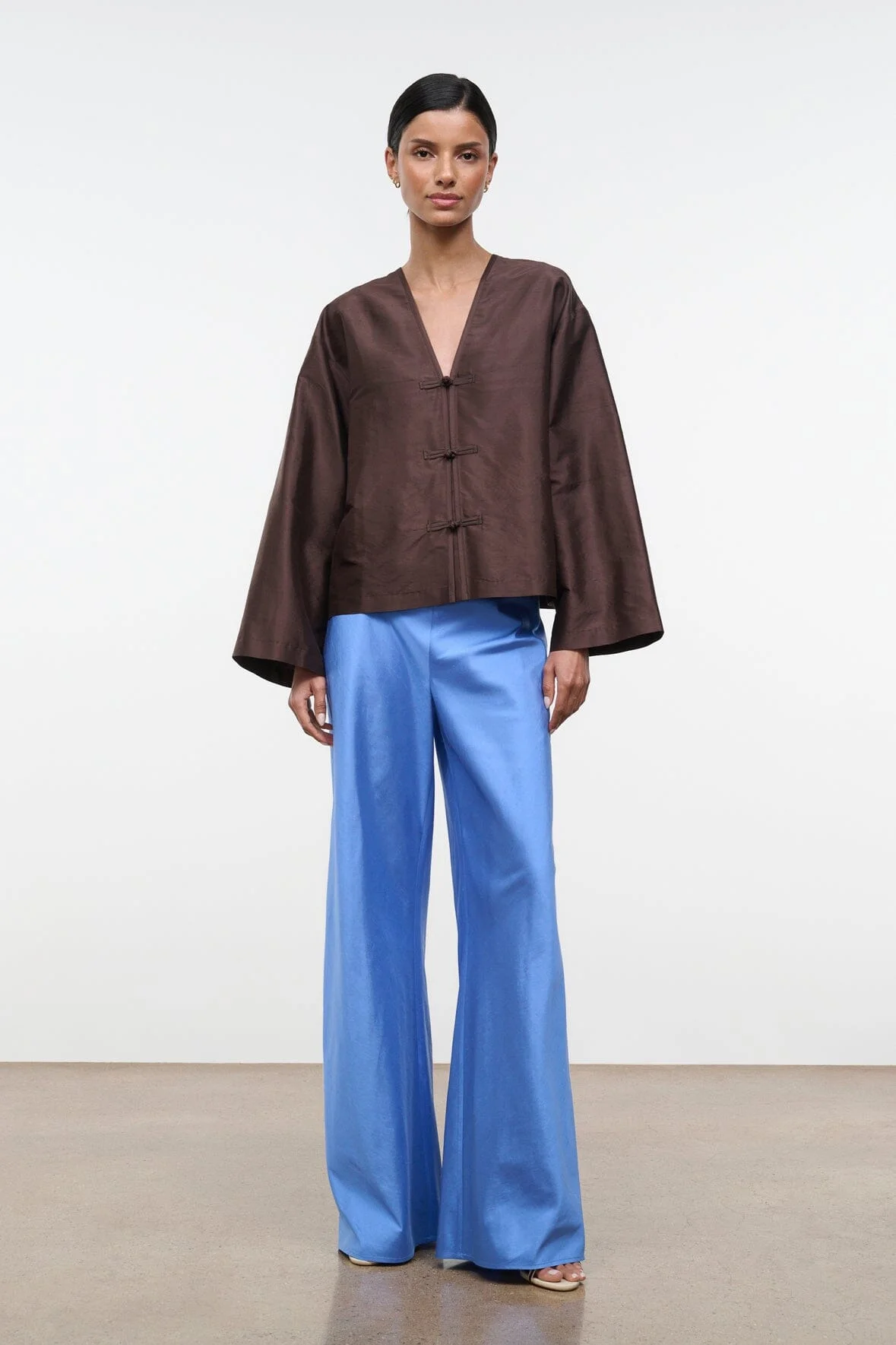 STAUD STROLL SILK PANT COAST - 1