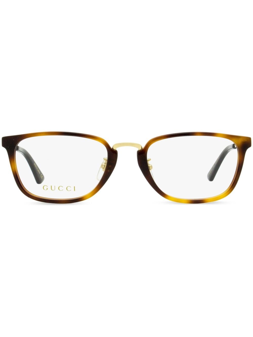 logo-print rectangle-frame glasses - 1