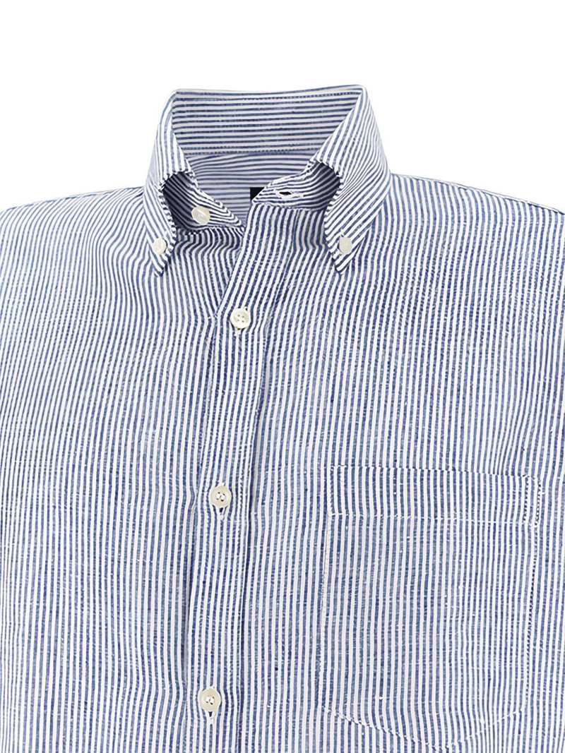 Paul & Shark striped-pattern linen shirt outlook