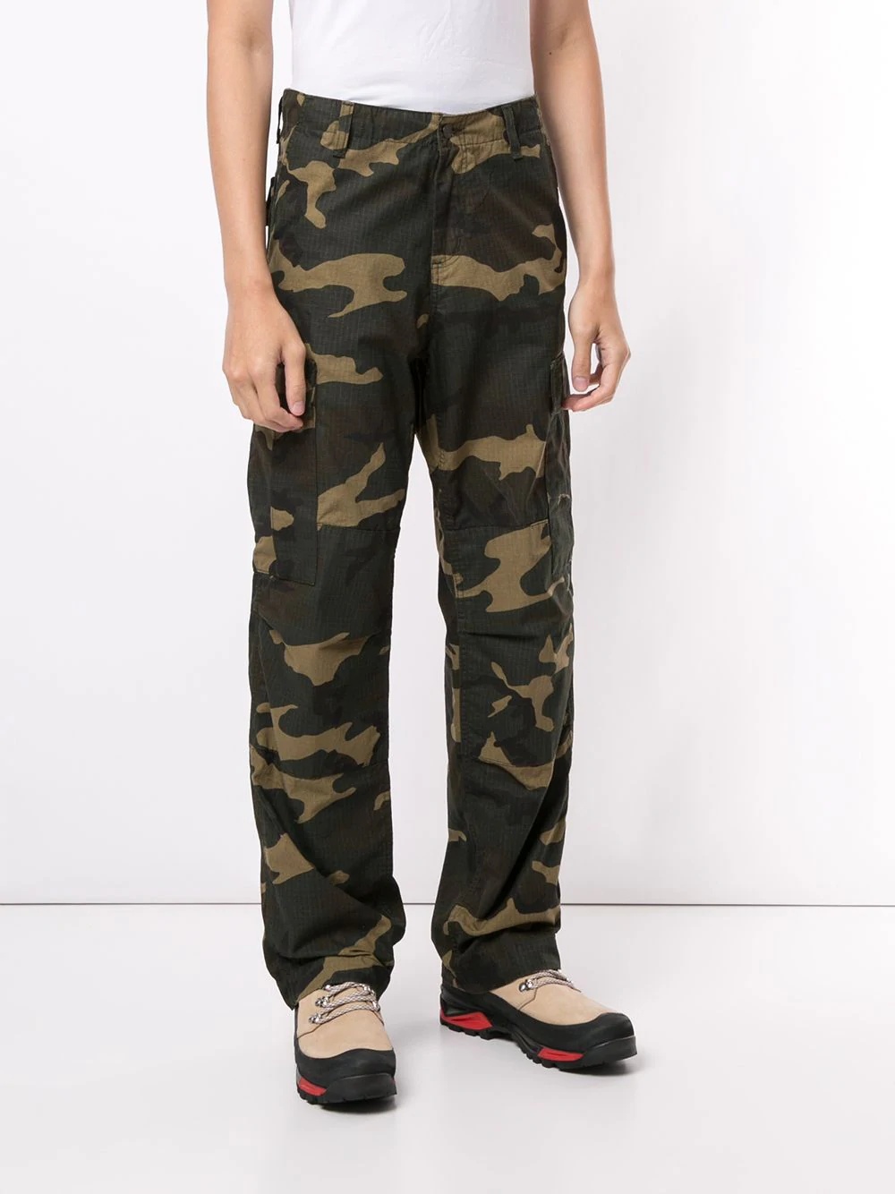 camouflage print cargo trousers - 3