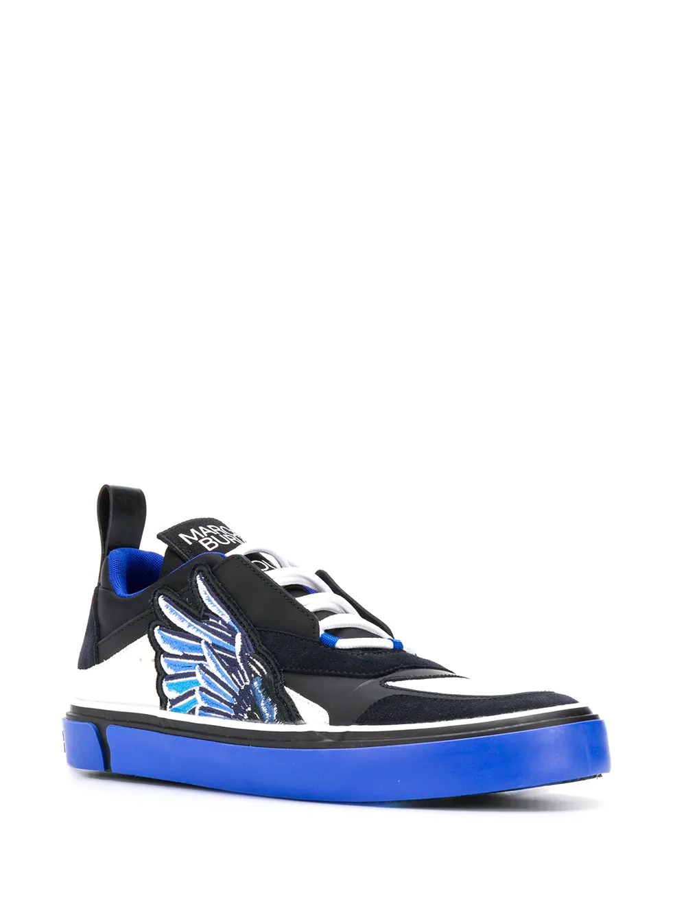 Wings appliqué low-top sneakers - 2