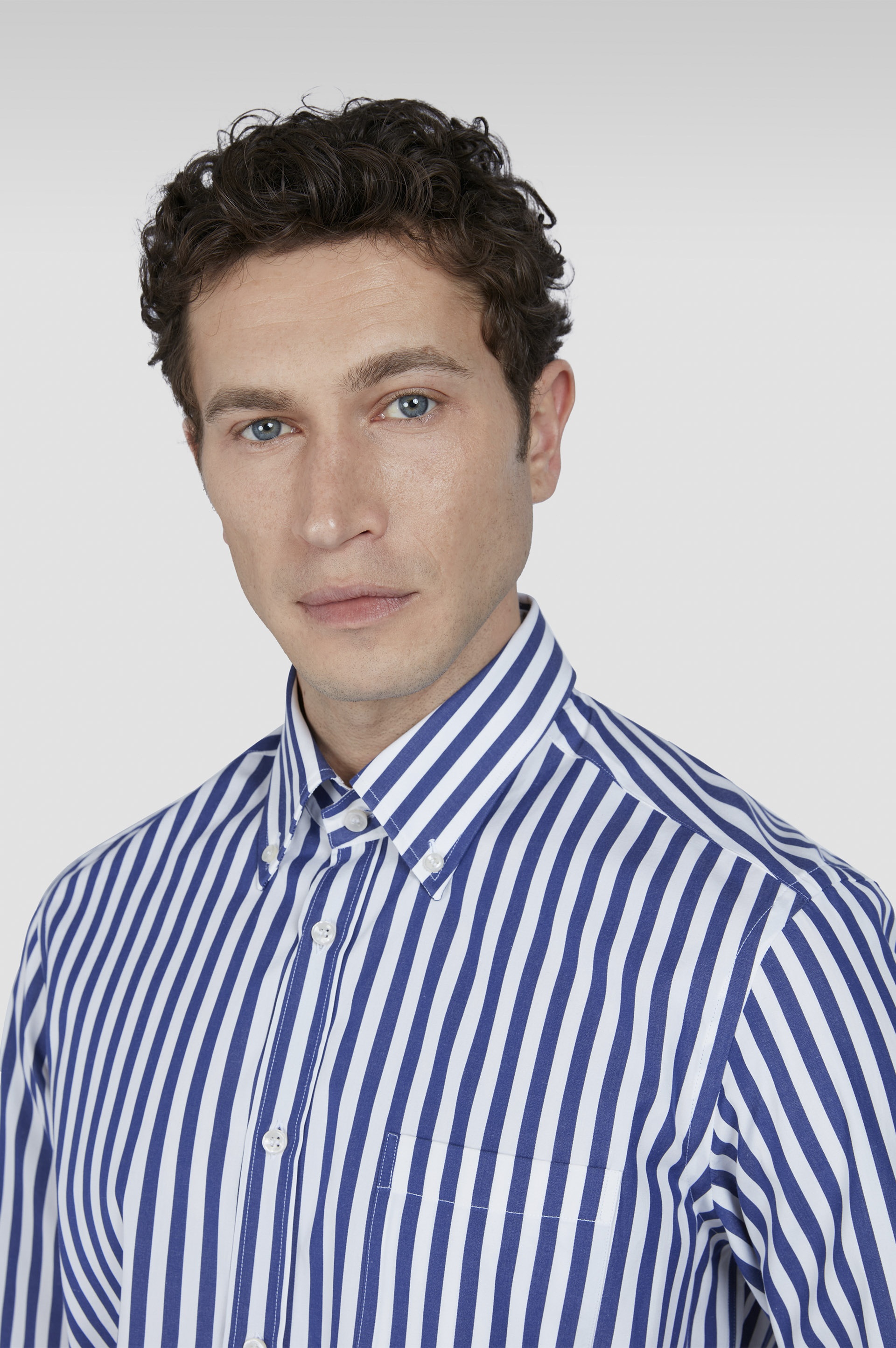 SOFT TOUCH COTTON POPLIN SHIRT WITH STRIPED PATTERN - 4