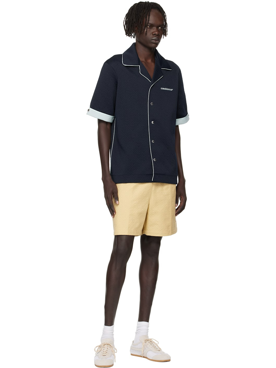 Navy Jacquard Shirt - 4