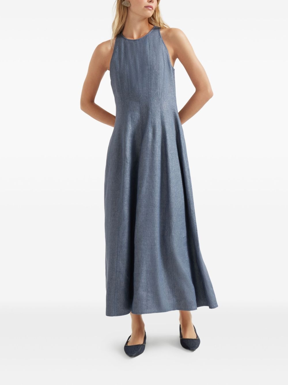 crepe maxi dress - 3