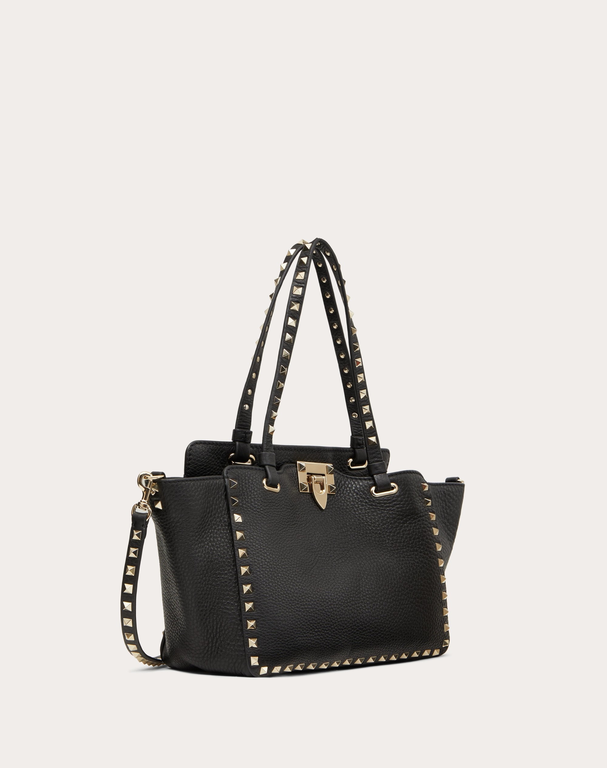 Valentino SMALL GRAIN CALFSKIN LEATHER ROCKSTUD BAG | REVERSIBLE