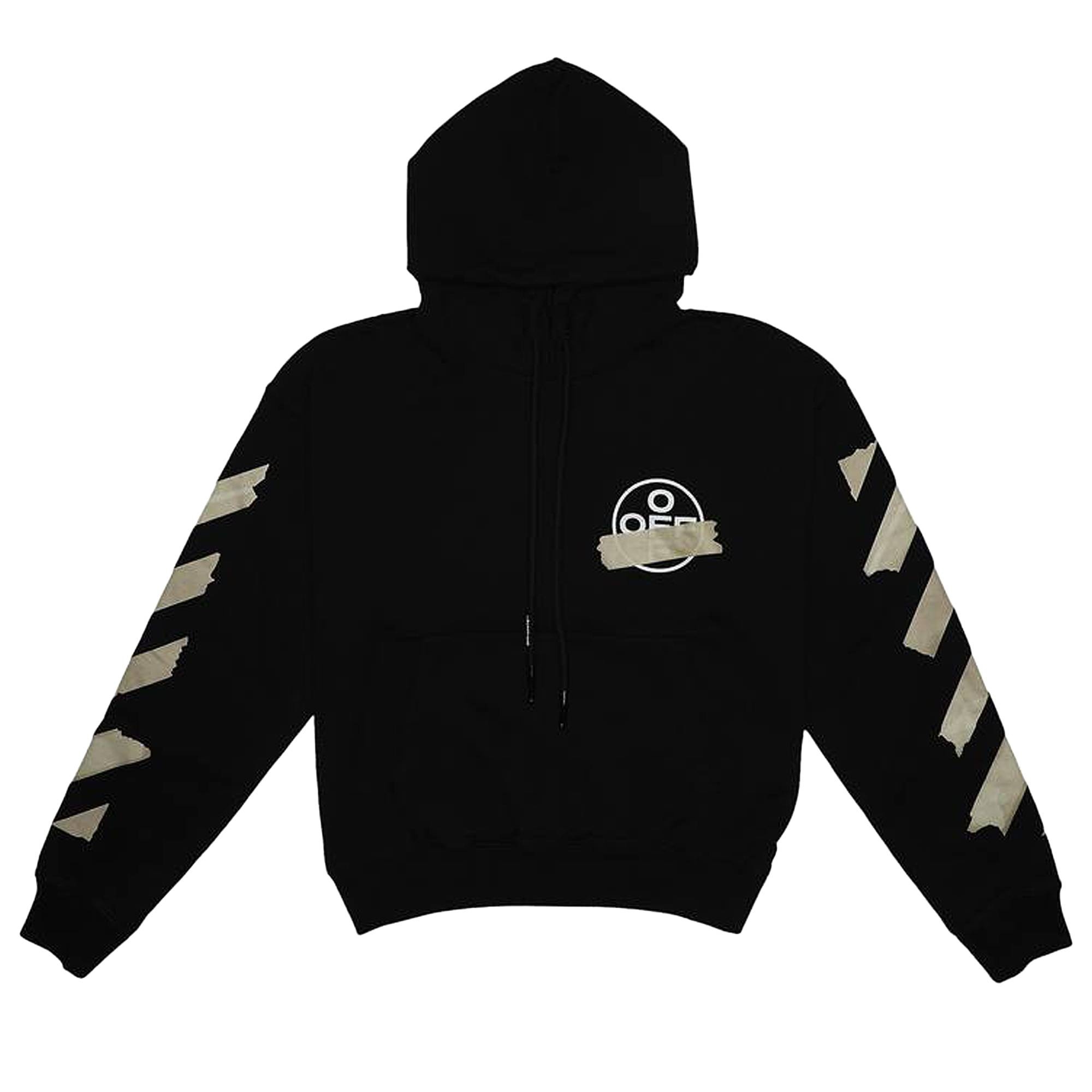 Off-White Tape Arrows Over Hoodie 'Black/Beige' - 1