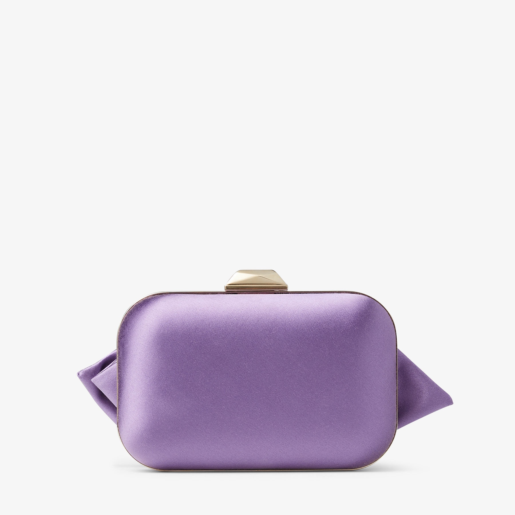Cloud
Wisteria Satin Clutch Bag with Bow - 7