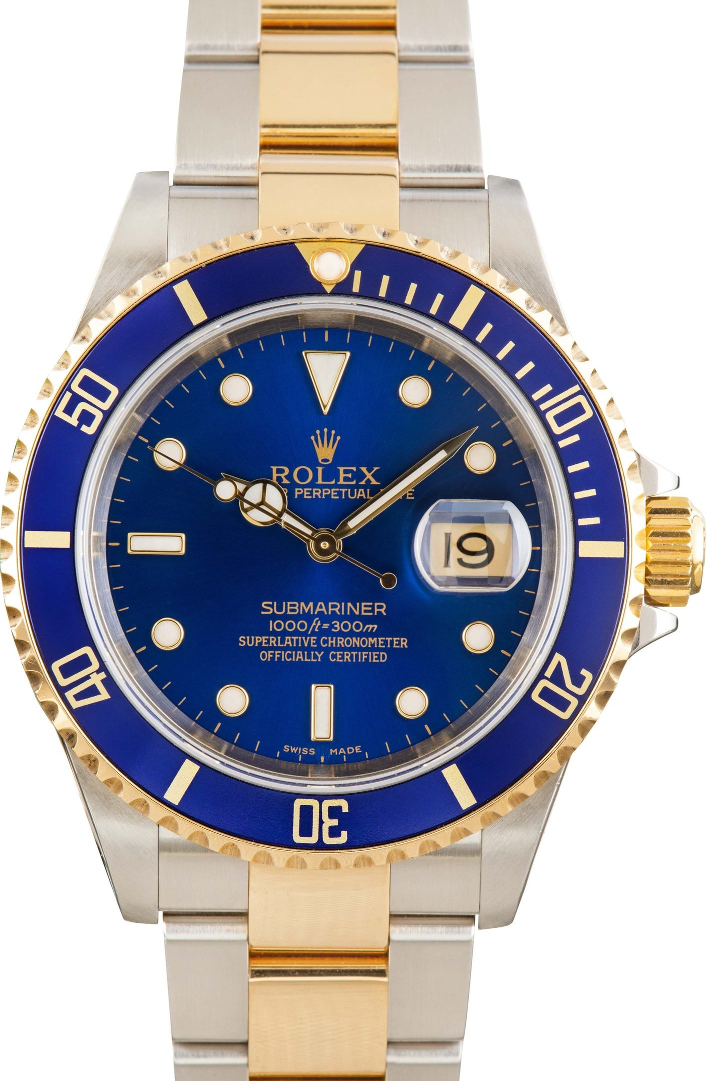 Pre-owned Rolex Submariner Ref 16613T Blue Dial - 1