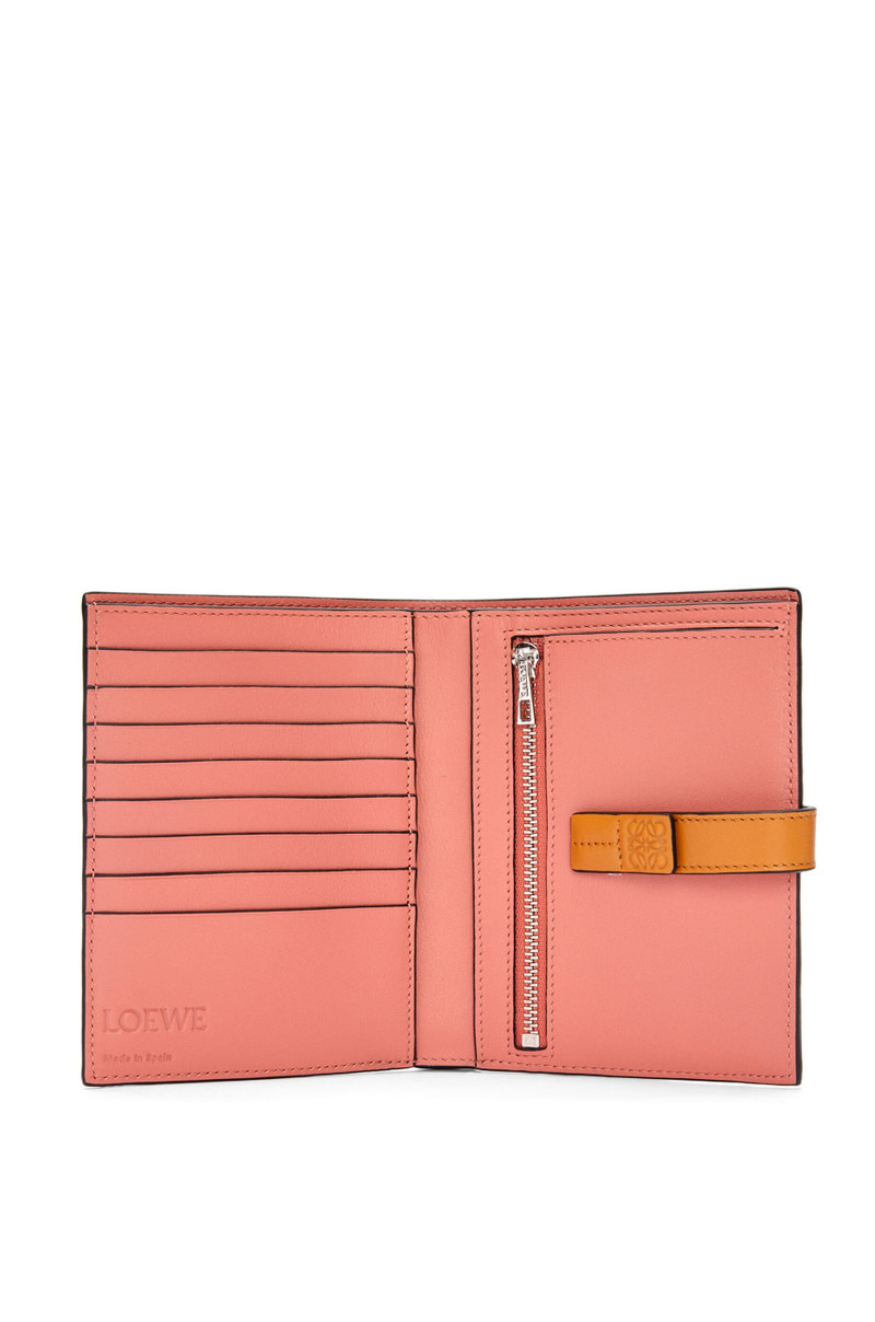 Medium vertical wallet in soft grained calfskin 4