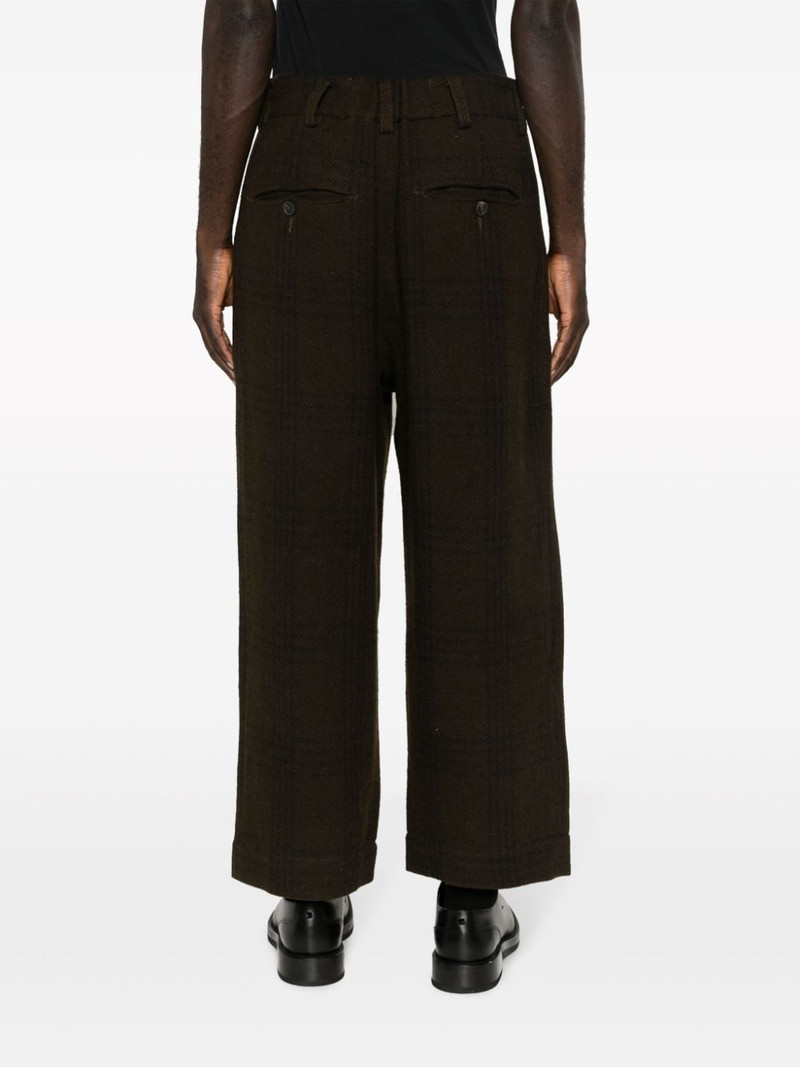plaid-check wide-leg trousers 4