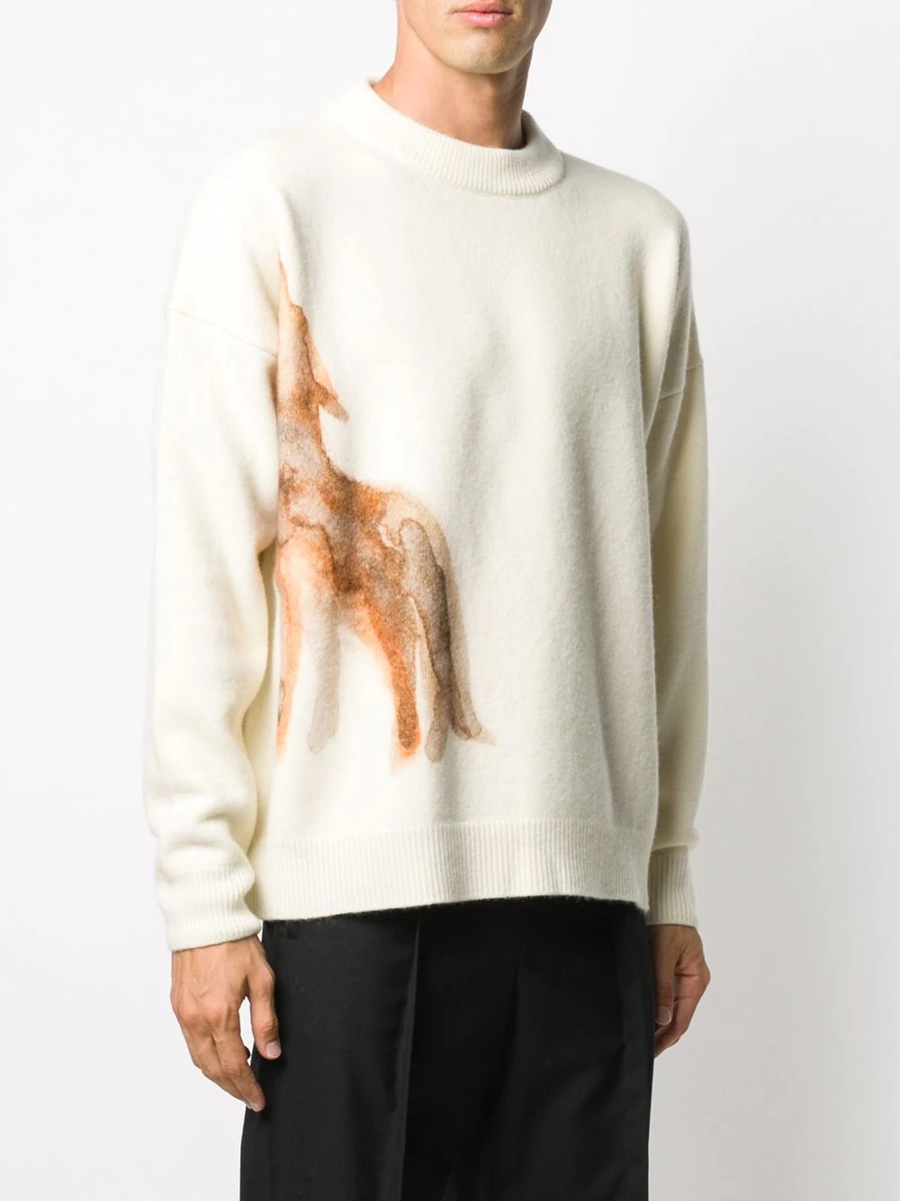 wolf virgin wool jumper - 3