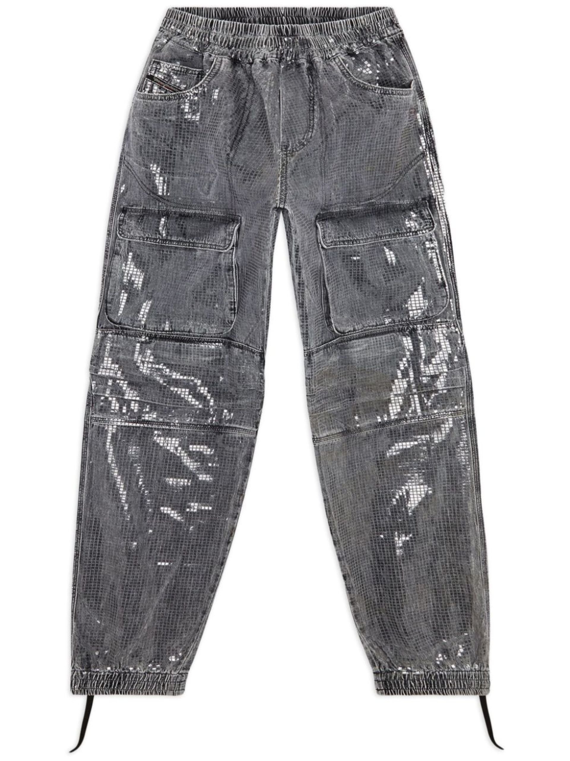Grey D-Mirt High-Rise Straight-Leg Jeans - 1