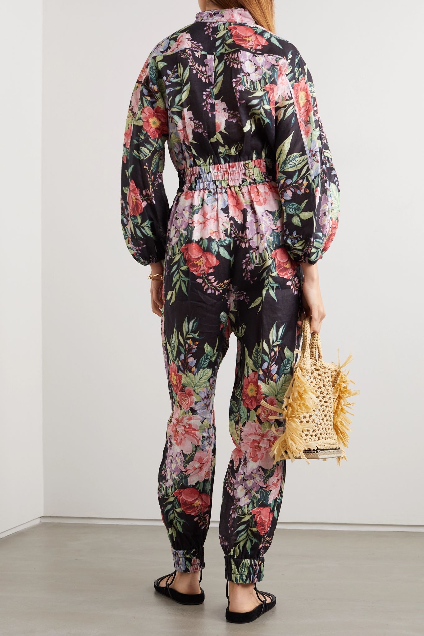 Bellitude floral-print linen jumpsuit - 3