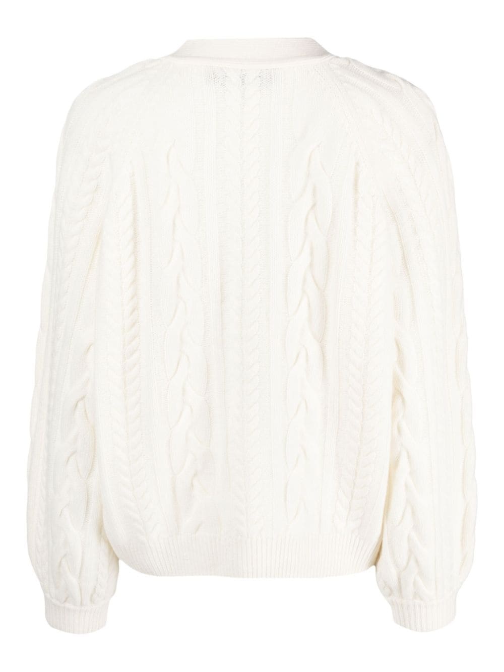 cable-knit cashmere cardigan - 2