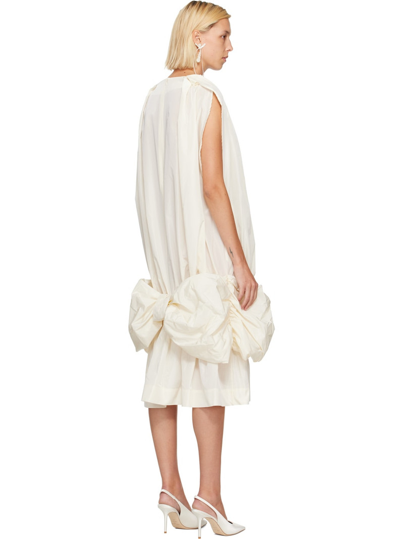 Off-White Bow Hem Egg Midi Dress 3