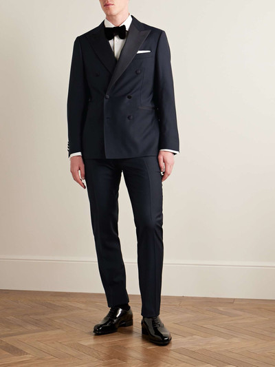 Canali Slim-Fit Satin-Trimmed Wool Tuxedo Trousers outlook