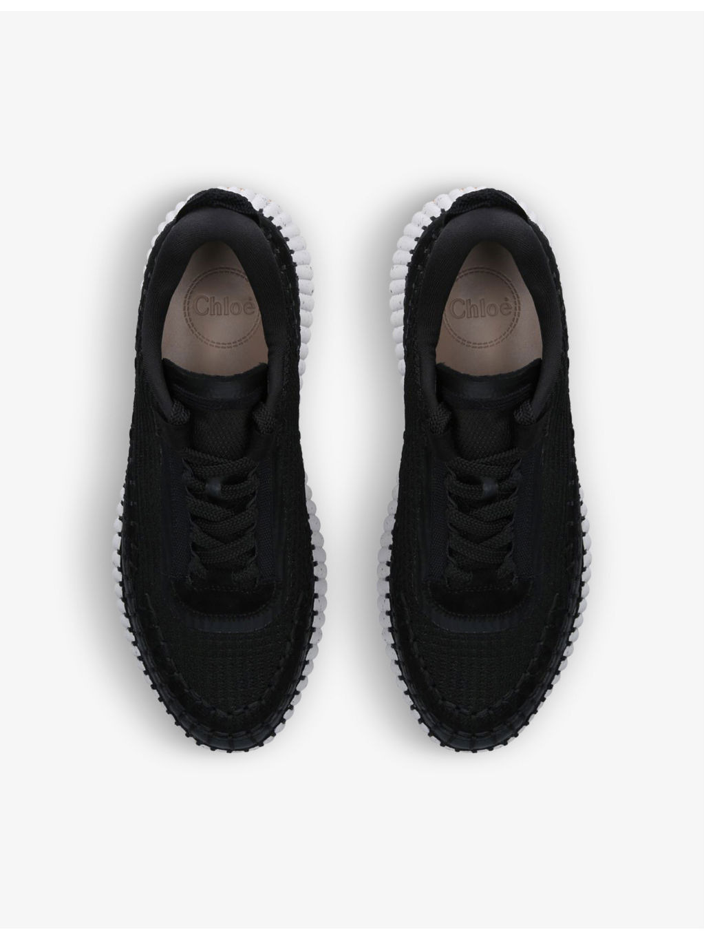 Nama embroidered suede and recycled mesh trainers - 2