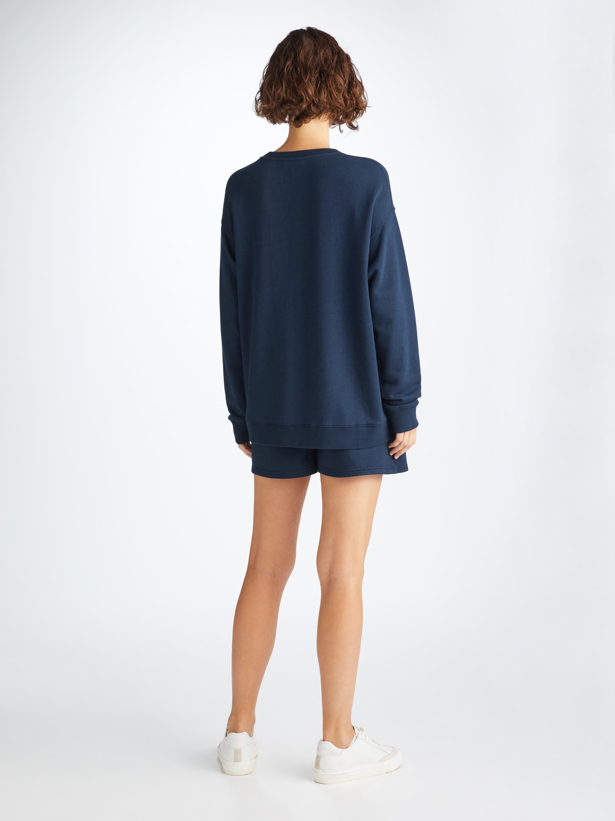 Women's Sweat Shorts Quinn Cotton Modal Navy - 4