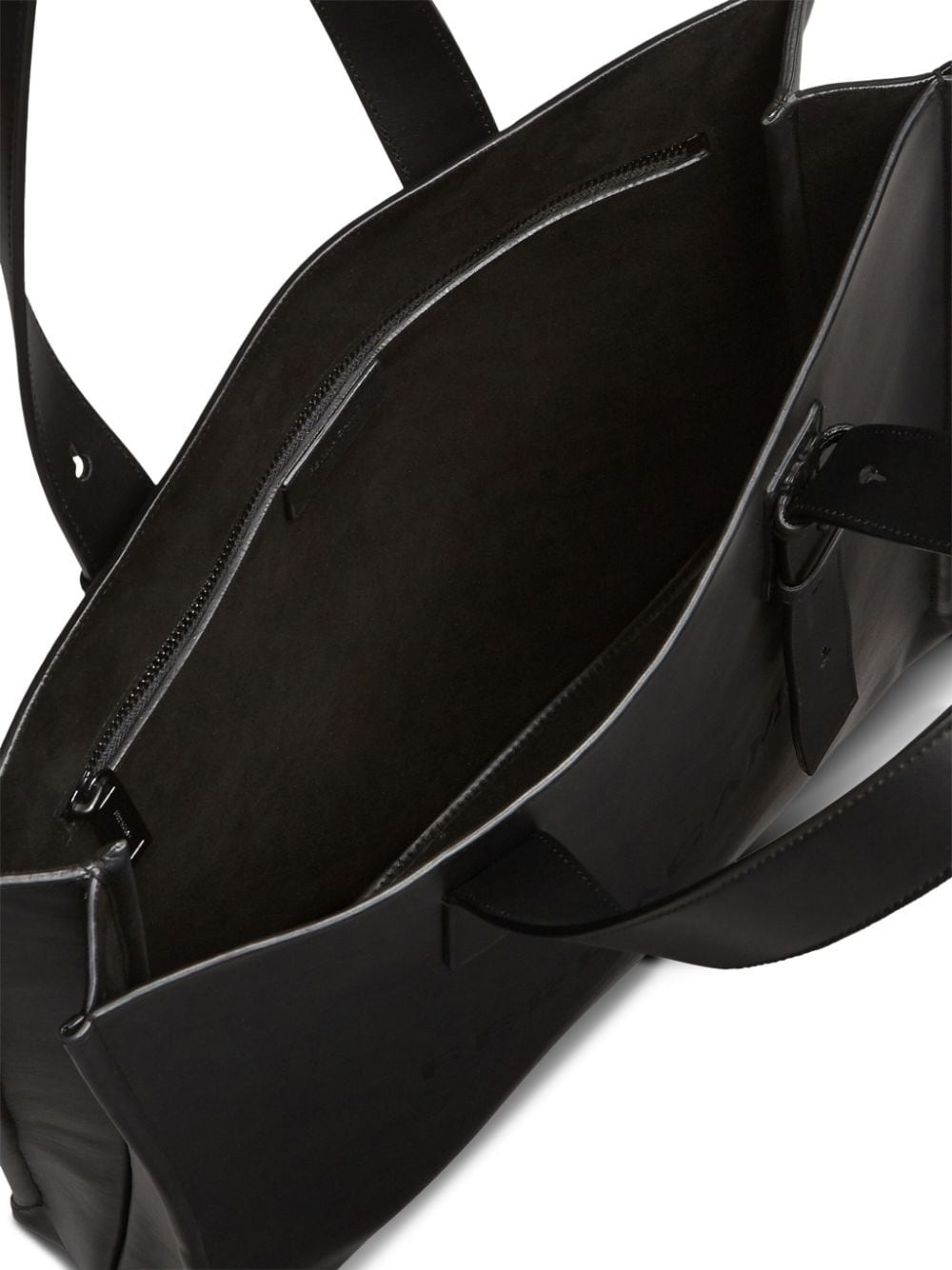 North-South leather tote bag - 6