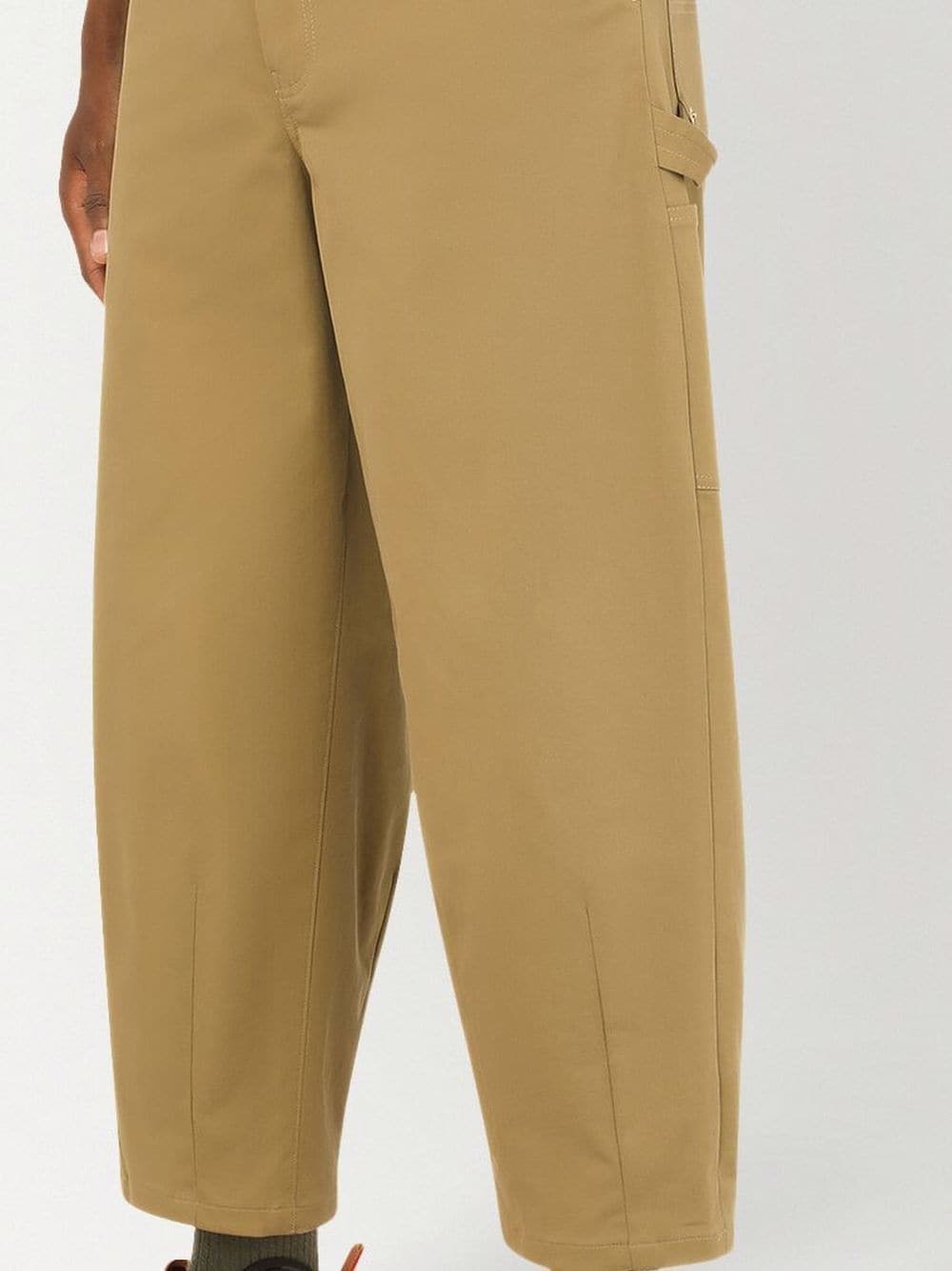 cropped wide leg cotton trousers - 5