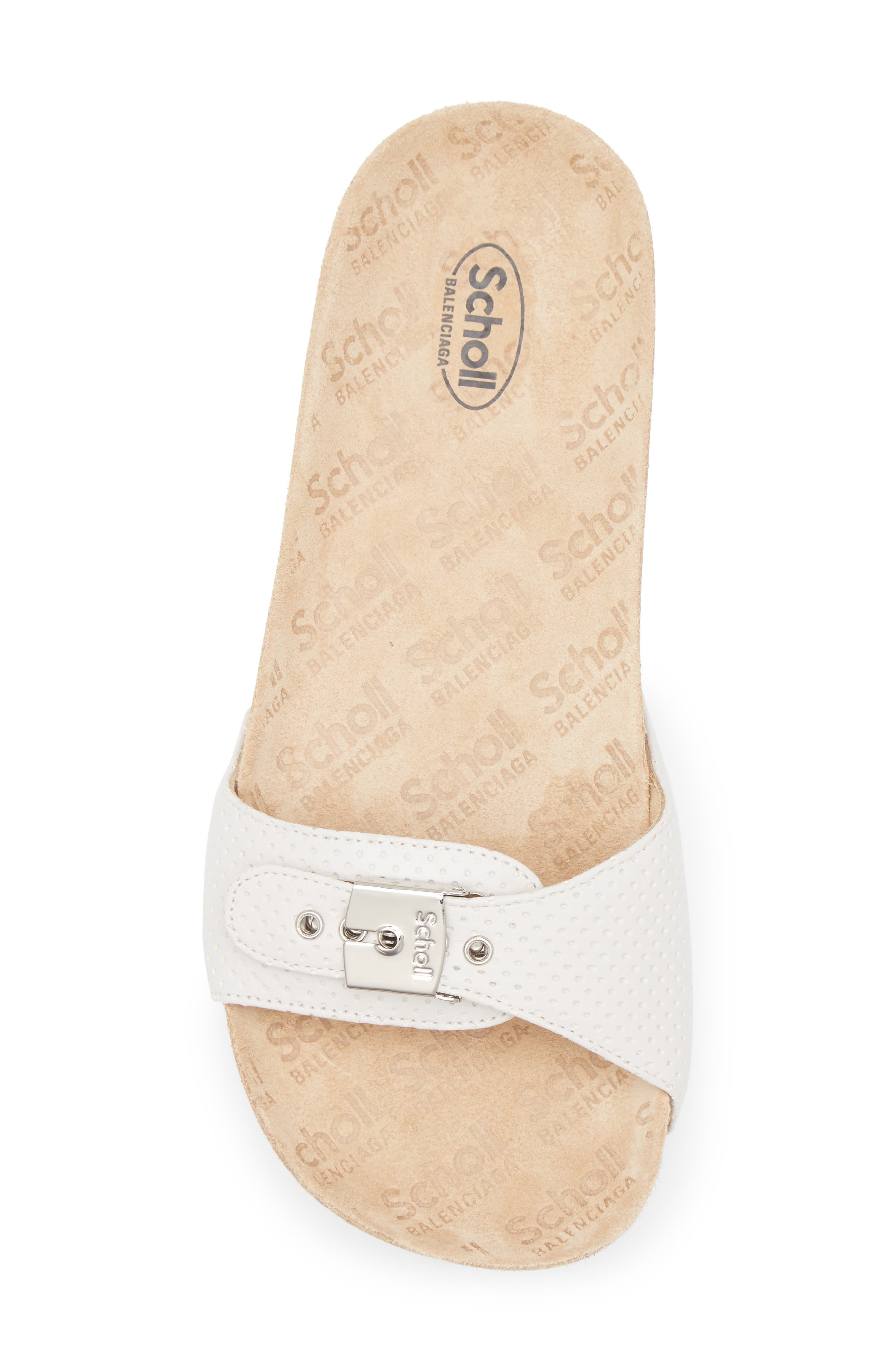Balenciaga x Scholl Platform Sandal in 9080 White/Silver at Nordstrom - 5
