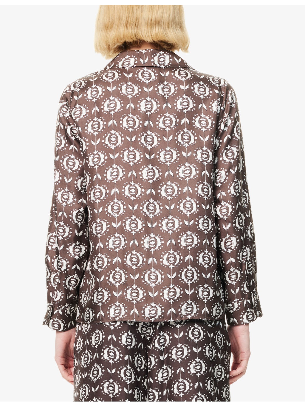 Oncia Floral-Print Silk Shirt - 4