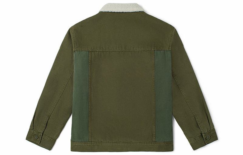 Vans Vans Contrast Color Stitching lapel Cargo logo Jacket Couple Style Green VN0A5F6LKCZ outlook