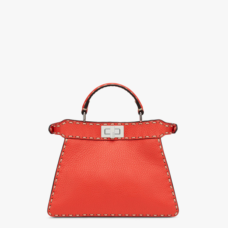 Red full grain leather bag 3