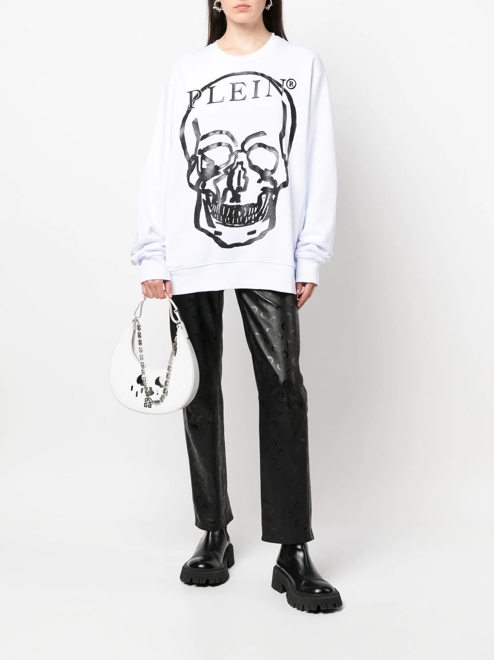 Skull-print long-sleeve sweatshirt - 2