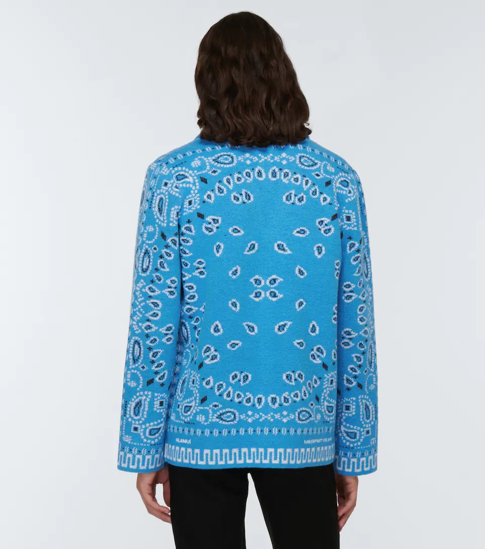 Bandana jacquard cardigan - 4