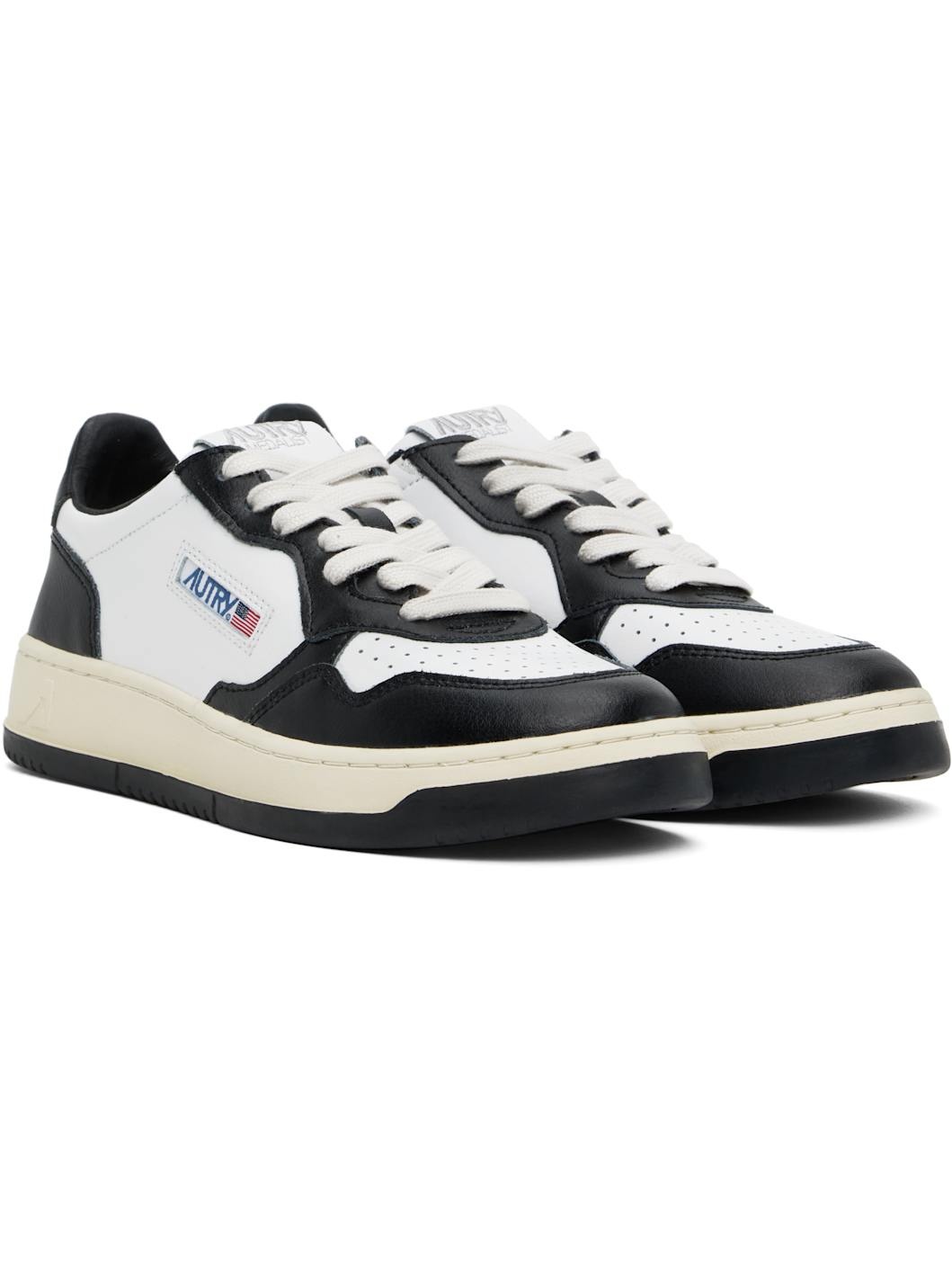 Black & White Medalist Low Sneakers - 4