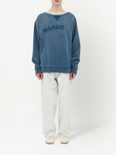 Maison Margiela logo-print faded sweatshirt outlook