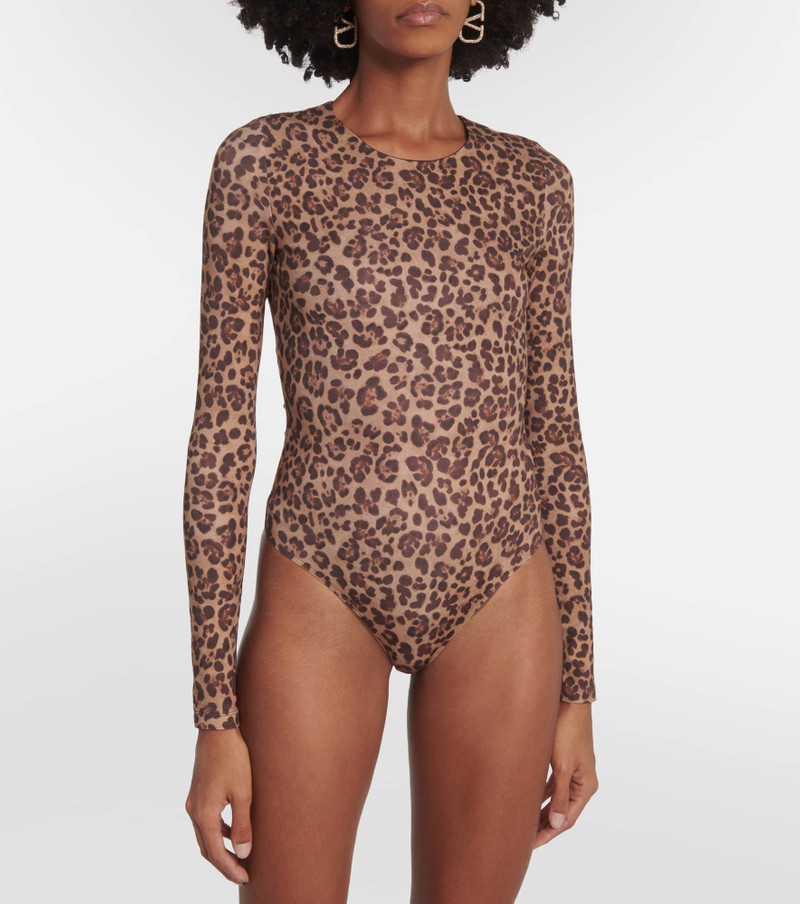 Leopard-print jersey bodysuit 3