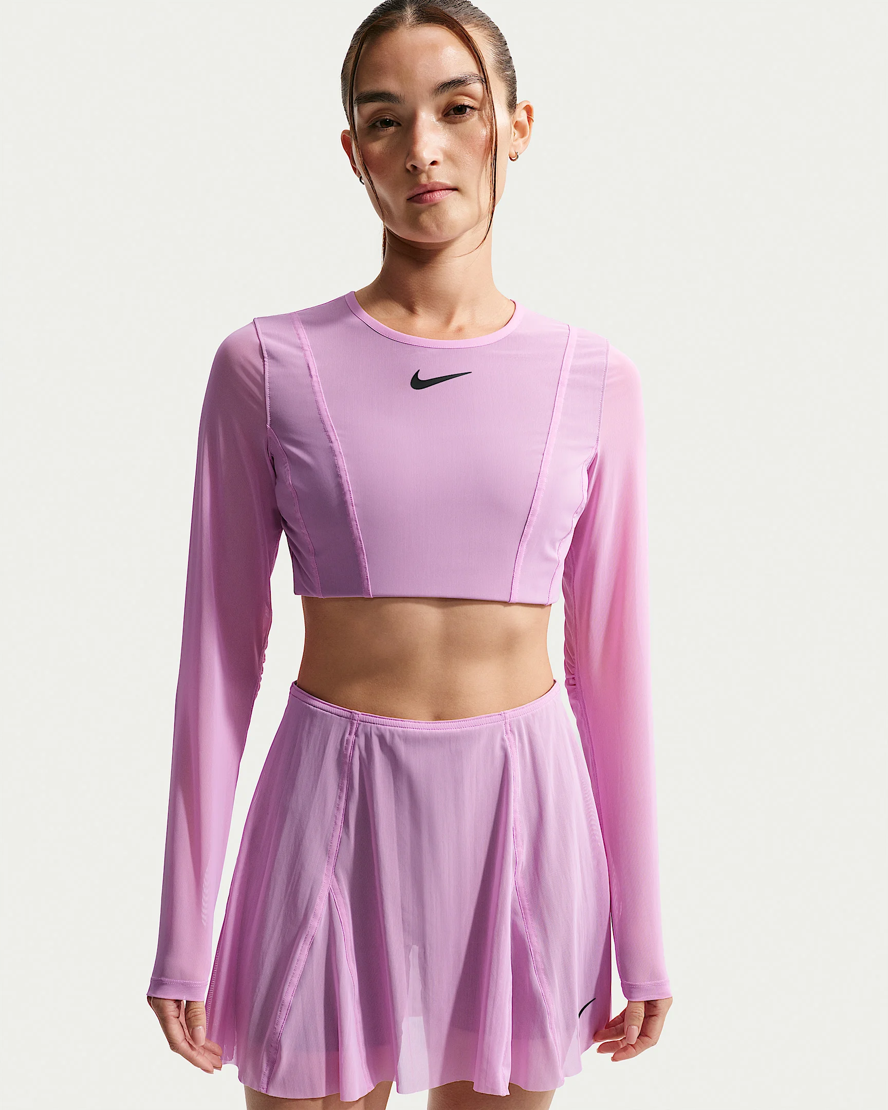 NikeCourt Slam Women's Long-Sleeve Cropped Tennis Top - 1