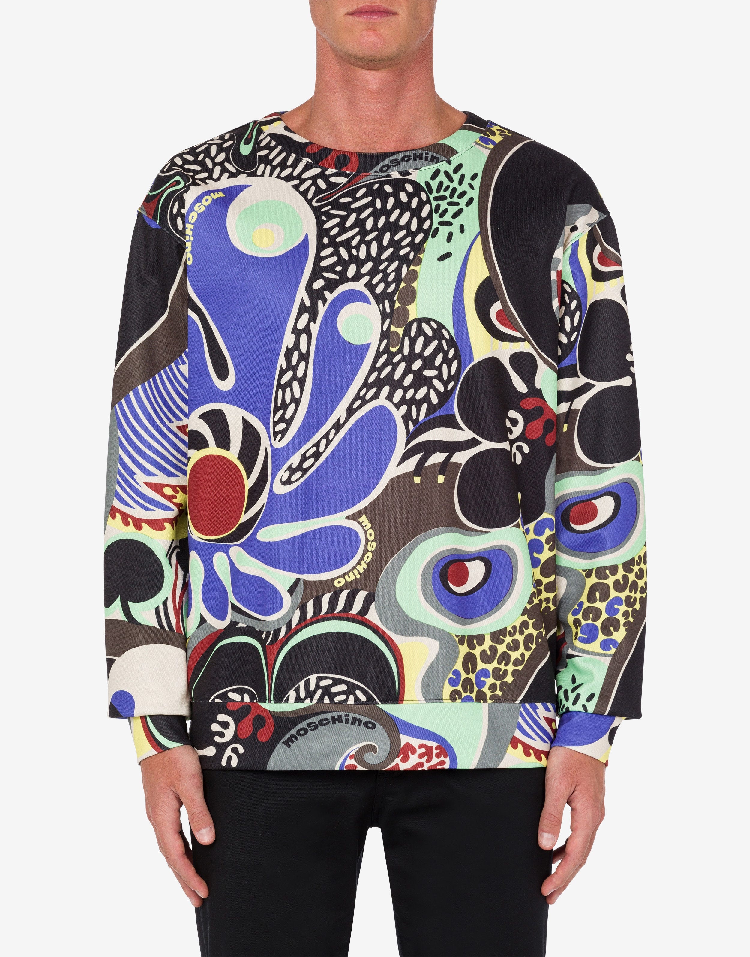 PSYCHEDELIC PRINT TECHNICAL SWEATSHIRT - 2