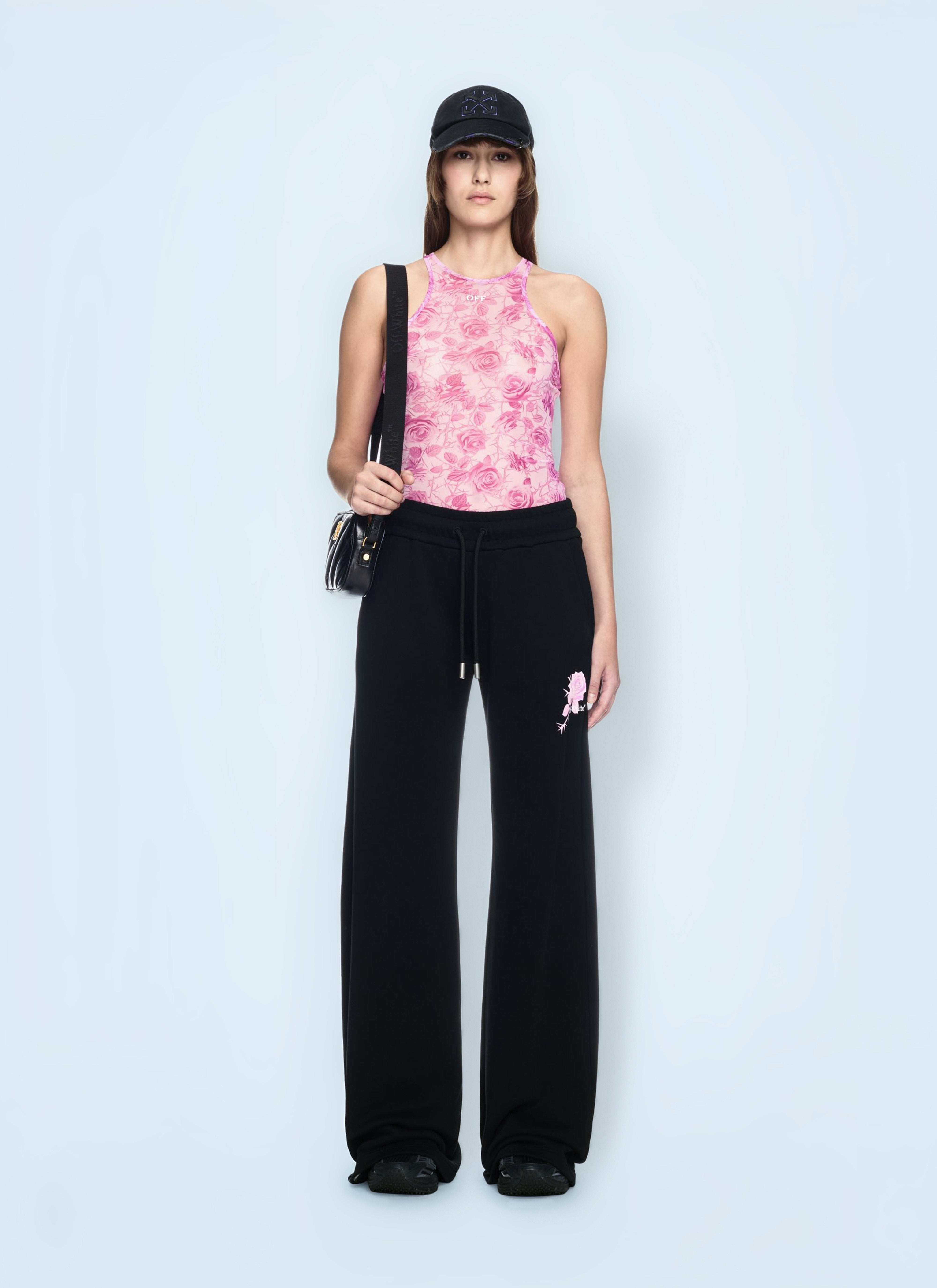 Off White Women Off Stamp Roses Mesh Tank Top - 1