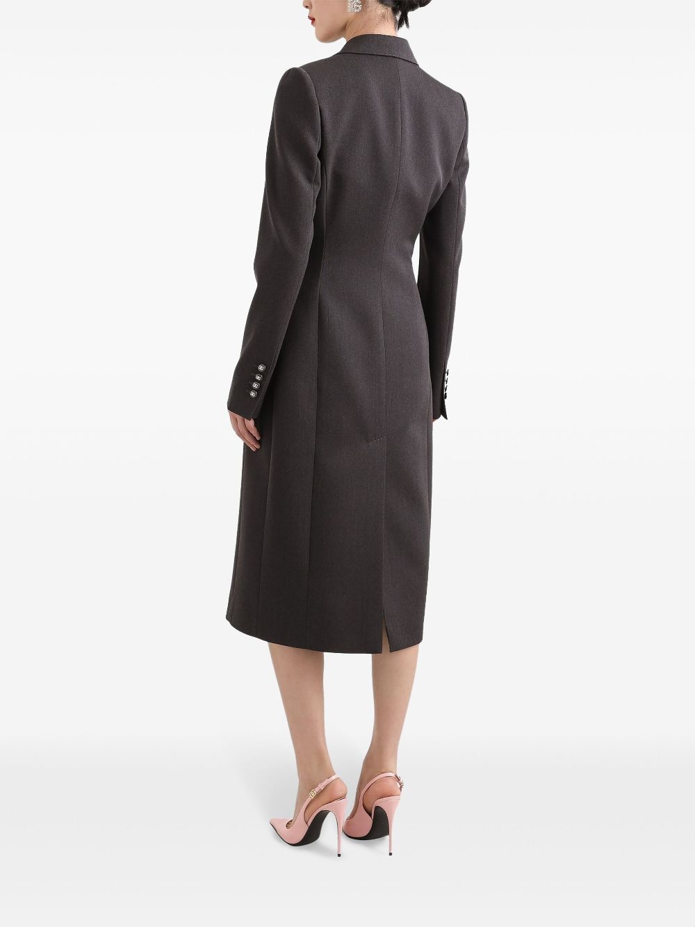 double-breasted padded-hips coat - 3