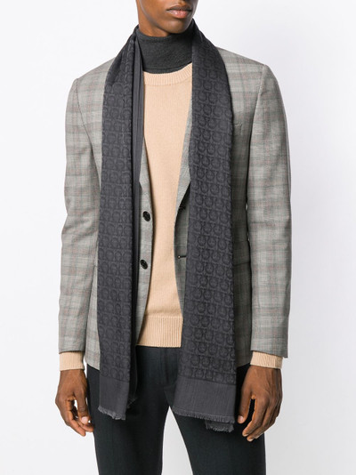 Salvatore Ferragamo Gancio jacquard scarf outlook