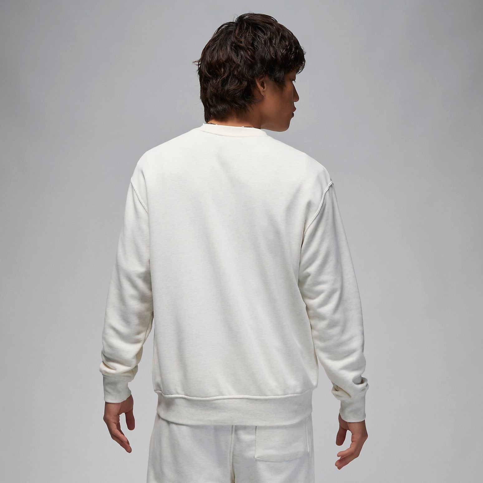 Air Jordan Classic Flying Solid Color Fleece Lined Round Neck Sweatshirt 'White' FQ1865-133 - 2