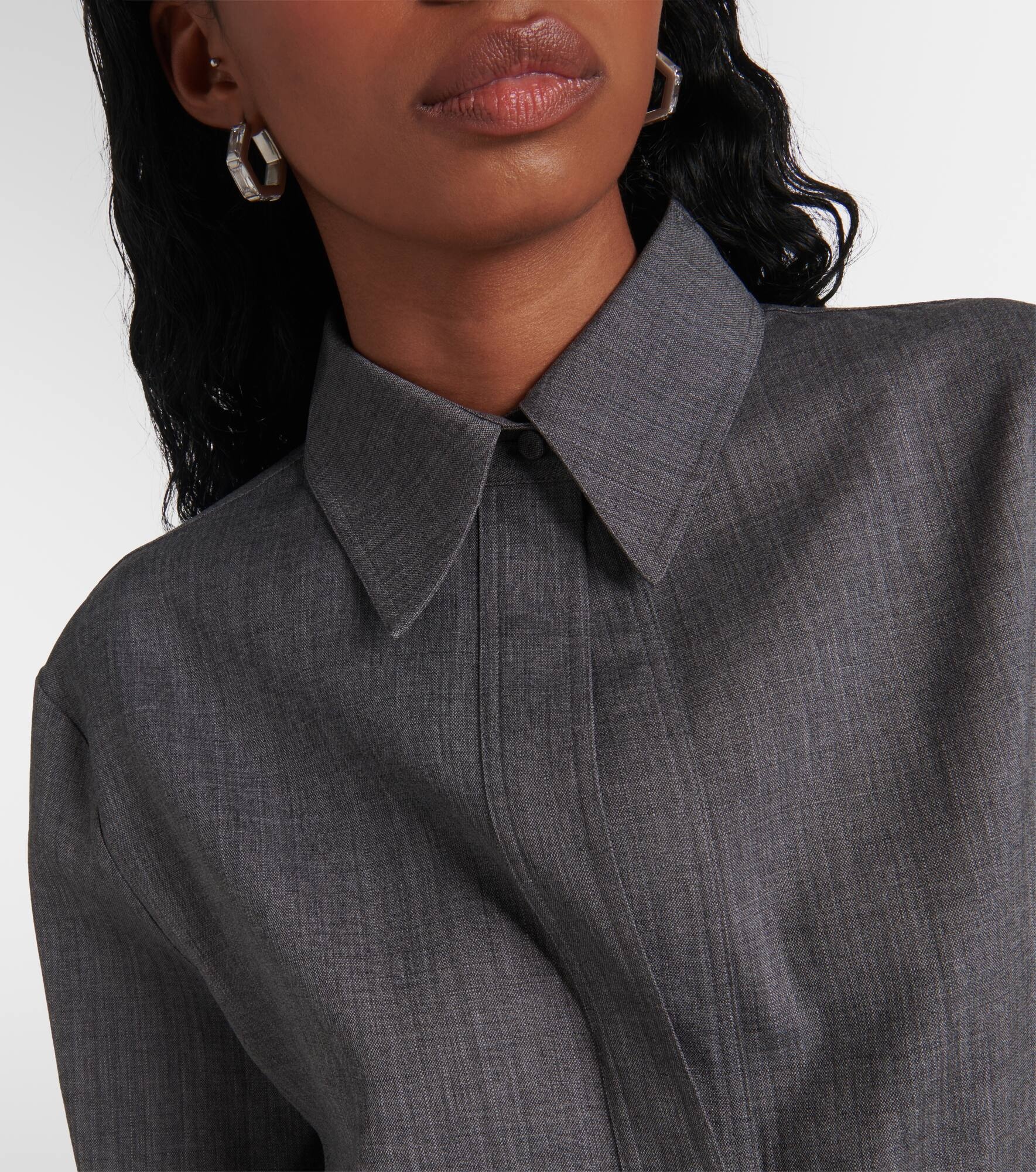 Belted wool shirt - 4