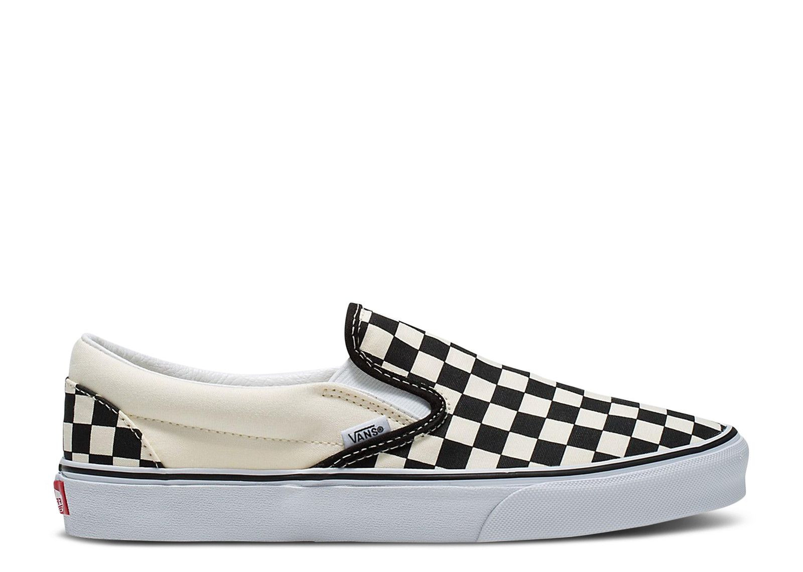 CLASSIC SLIP-ON WIDE 'CHECKERBOARD - BLACK WHITE' - 1