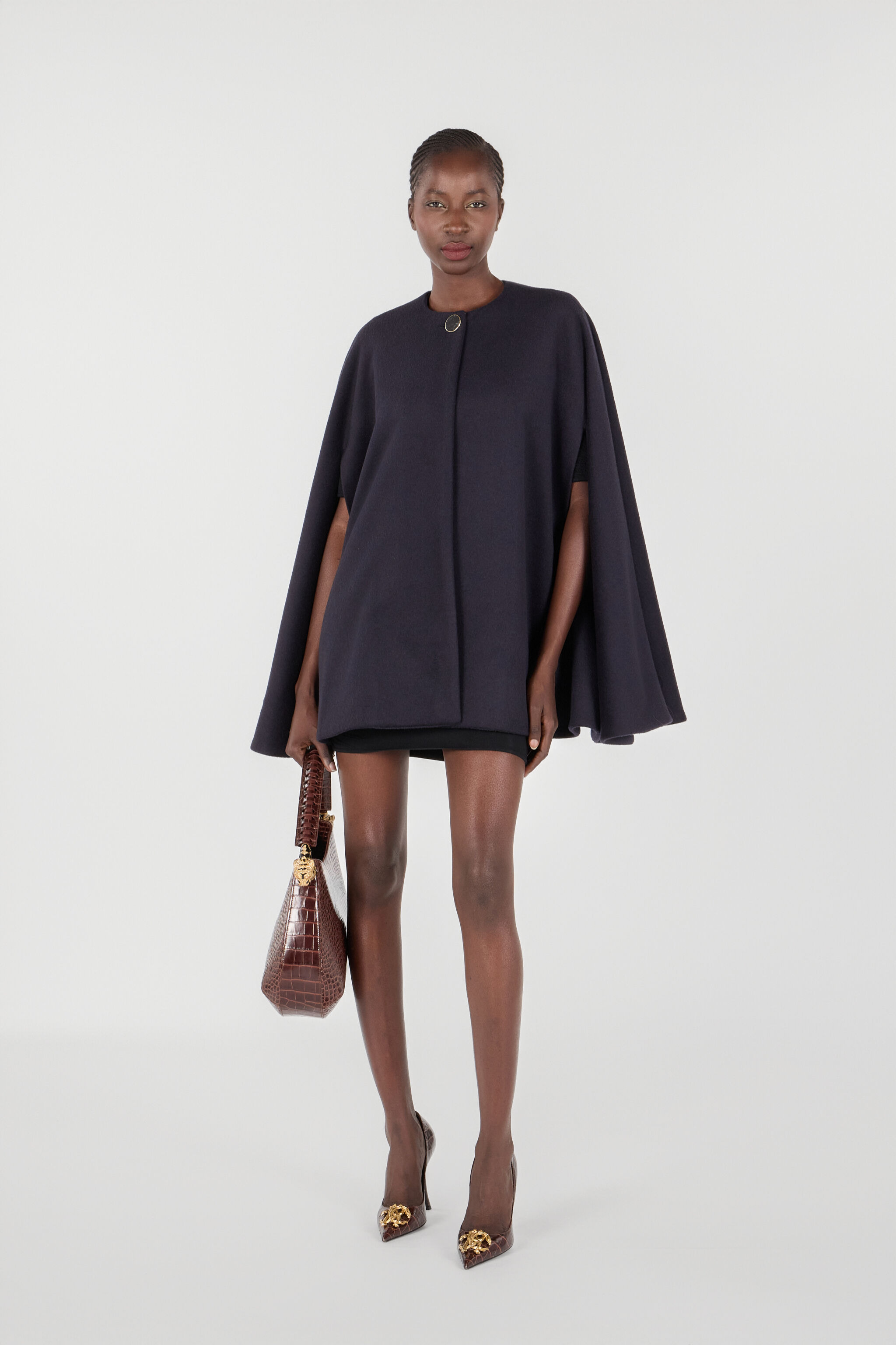 Cashmere-Blend Cape Coat - 2