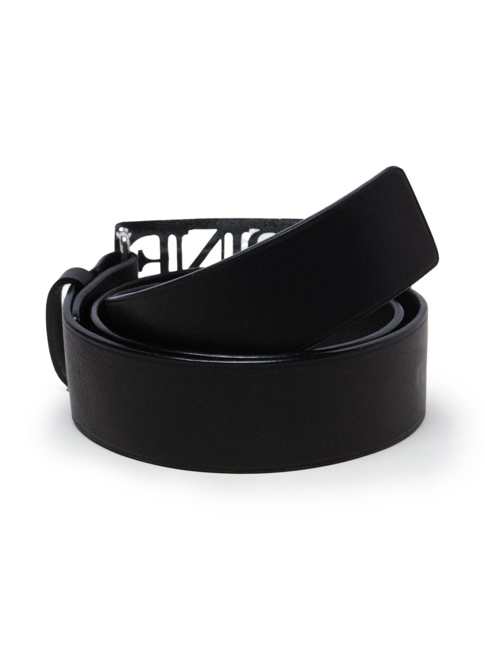 logo-buckle leather belt - 2