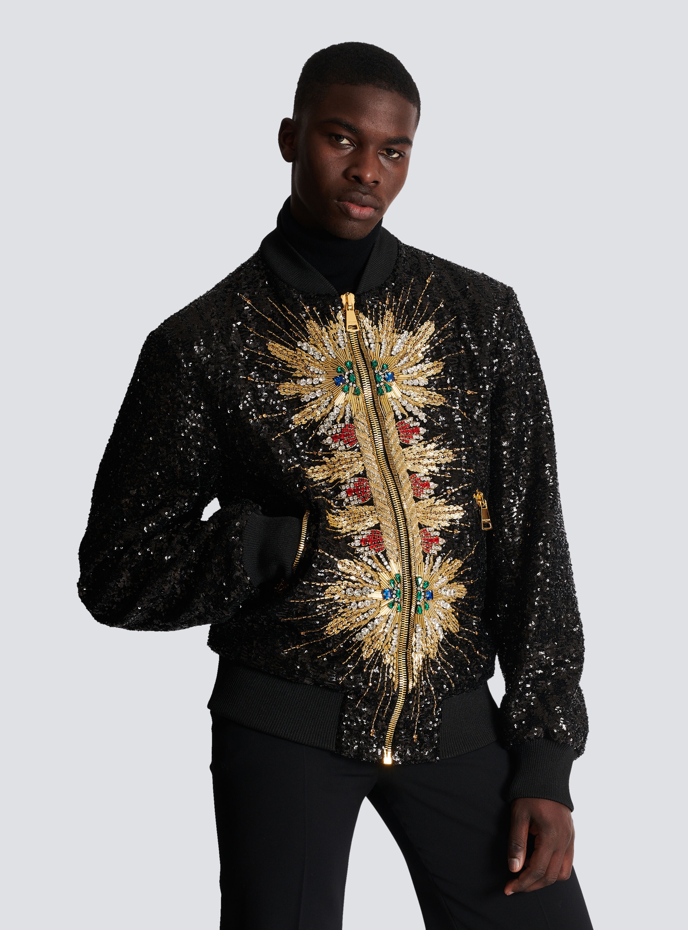 Zipped jacket with embroidery - 6