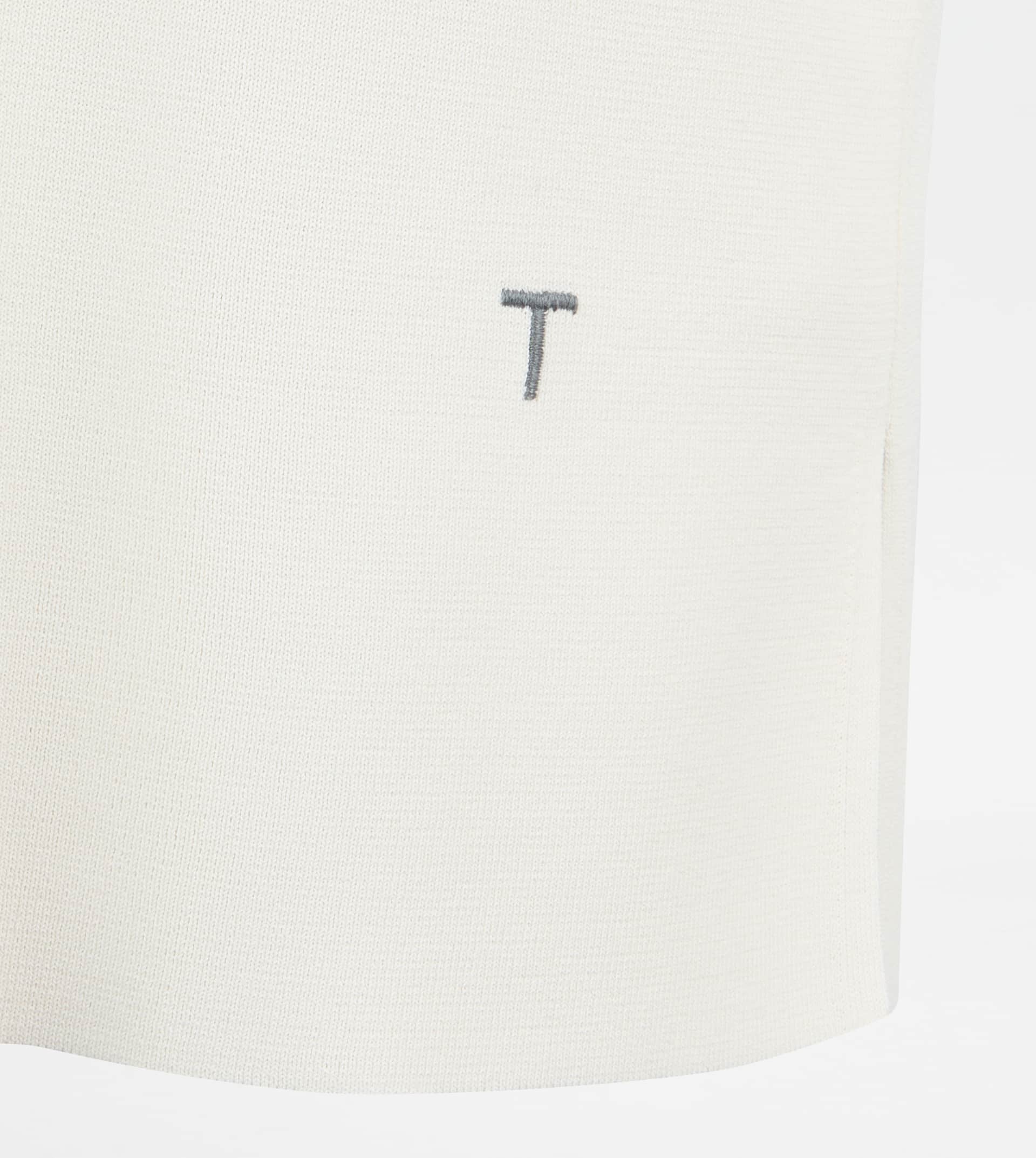 T-SHIRT IN STRETCH VISCOSE - WHITE - 3