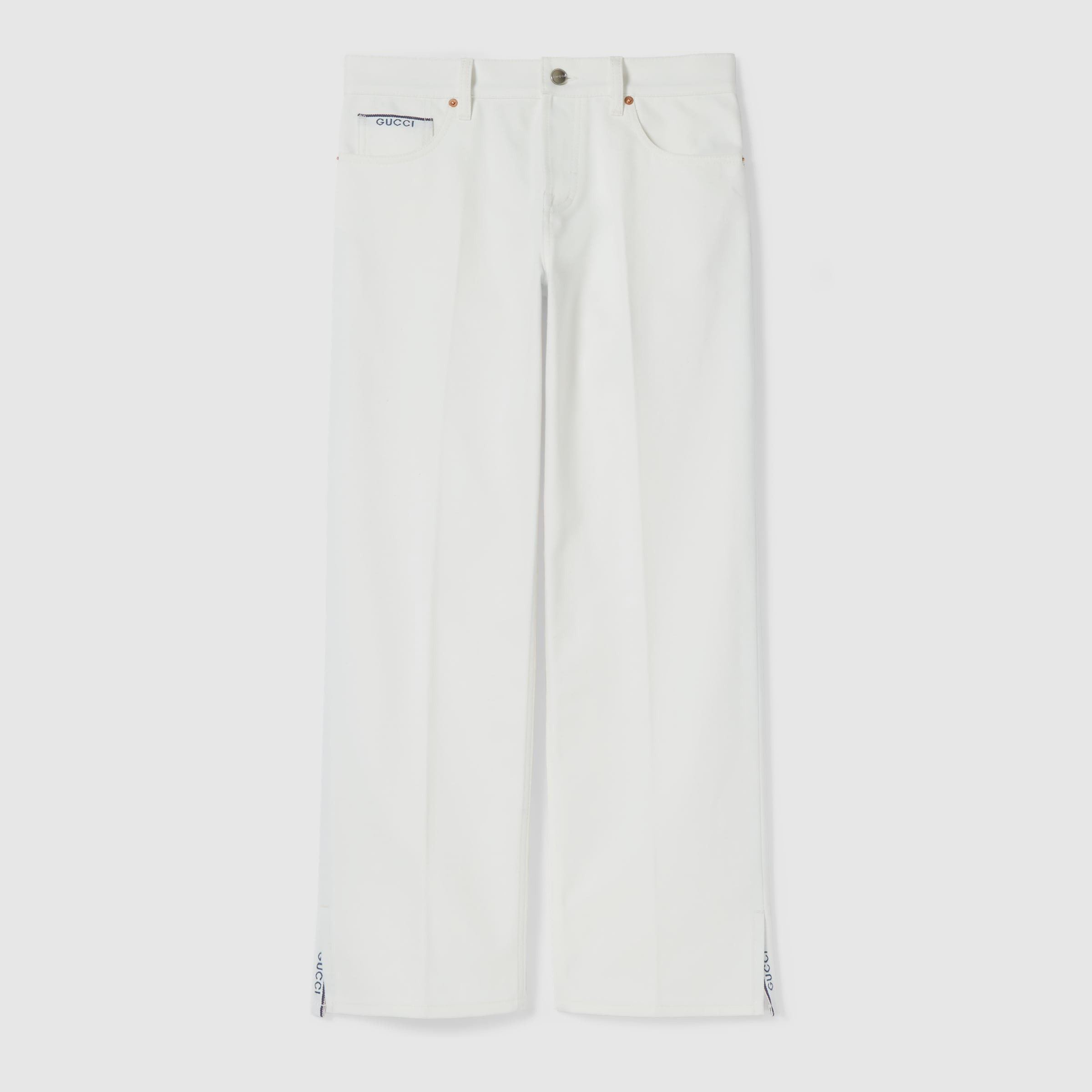Straight fit denim pants - 1